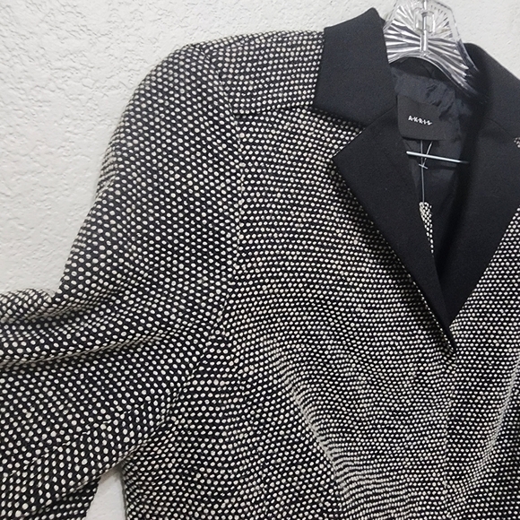 NWOT Akris Wool Black White Blazer Jacket Size 14 - Picture 6 of 12